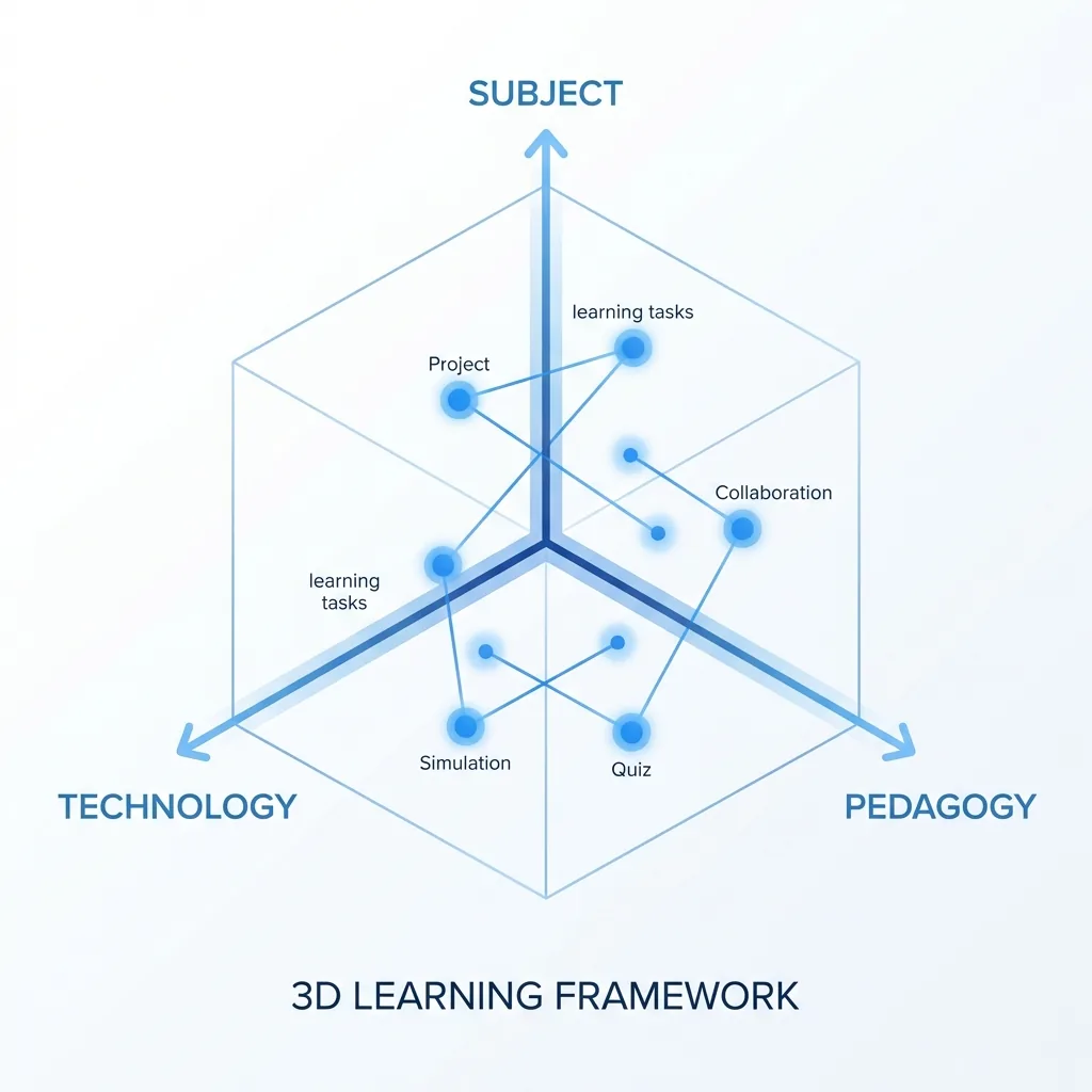 Abstract visualization of 3D learning framework